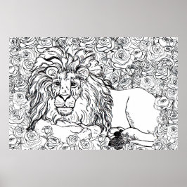 Ledande Lejon Poster