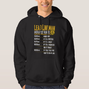 Ledande linjearbetares timlön Elektriker Ledande Hoodie