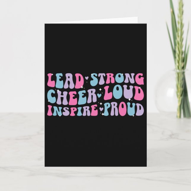 Ledande stark jubel högt jubel Kapten Cheerleading Kort (Framsida)