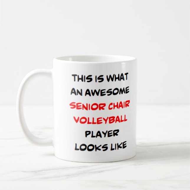 ledande volleyball-spelare, fantastisk kaffemugg (Vänster)