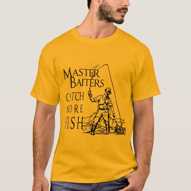 LEDAR- BAITERS FÅNGAR MER FISKT-tröja T-shirt (Framsida)