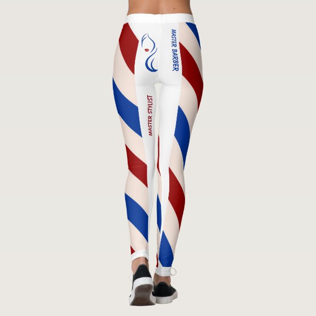 Ledar- barberare-/stylistdamasker leggings (Baksida)