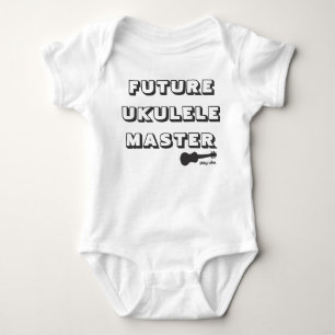Ledar- bebisromper för framtida Ukulele T Shirt