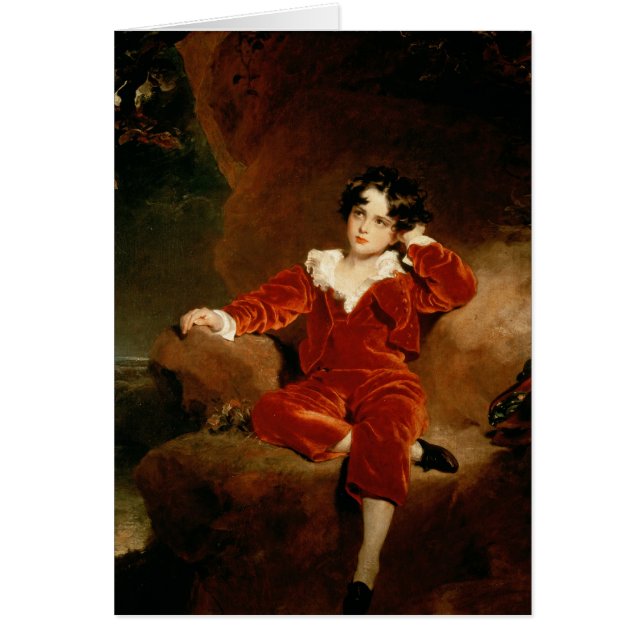 Ledar- Charles William Lambton, 1825 Hälsningskort (Framsidan)