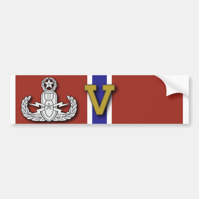 Ledar- EOD brons stjärna "V ", Bildekal (Framsidan)