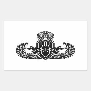 Ledar- EOD stencilerar Rektangulärt Klistermärke