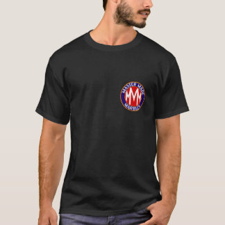 Ledar- gjord marmorsvartskjorta t-shirt