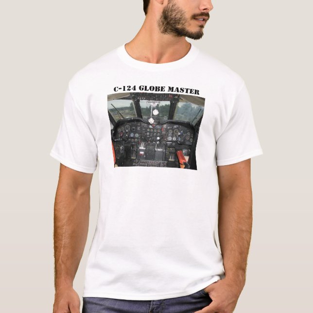 Ledar- jordklot C-124 T-shirt (Framsida)