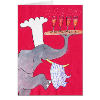 Ledar- kock hälsningskort