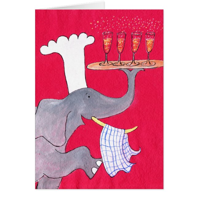 Ledar- kock hälsningskort (Framsidan)