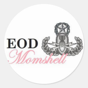 ledar- momshell för eod runt klistermärke