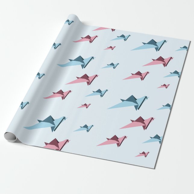 Ledar- papper kran för Origami japan Presentpapper (Utrullad)