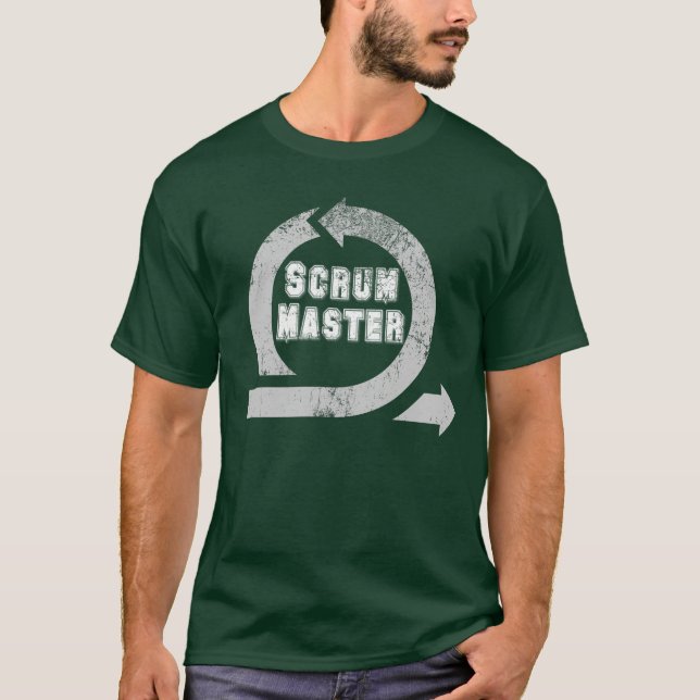 Ledar- Scrum - lättrörligt Tee Shirt (Framsida)