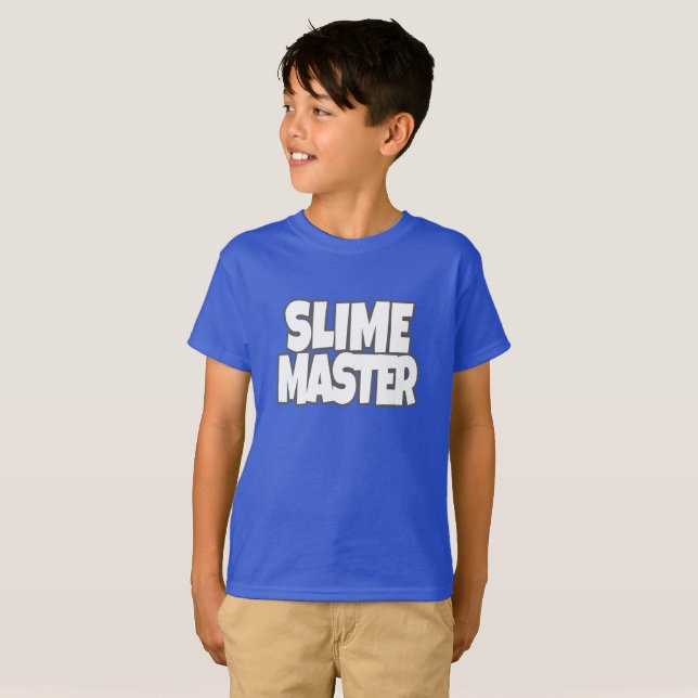 Ledar- skjorta för Slime för pojkar Tee Shirt (Hel framsida)