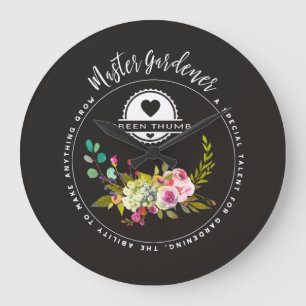 Ledar- trädgårdsmästare, trädgårdarbeteaste gåvor. stor klocka