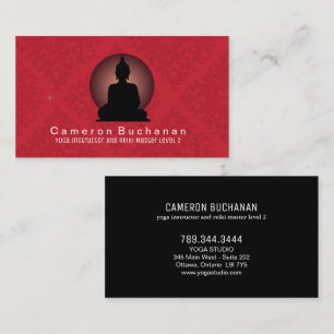 Ledar- visitkortar för Yogainstruktör och Reiki Visitkort