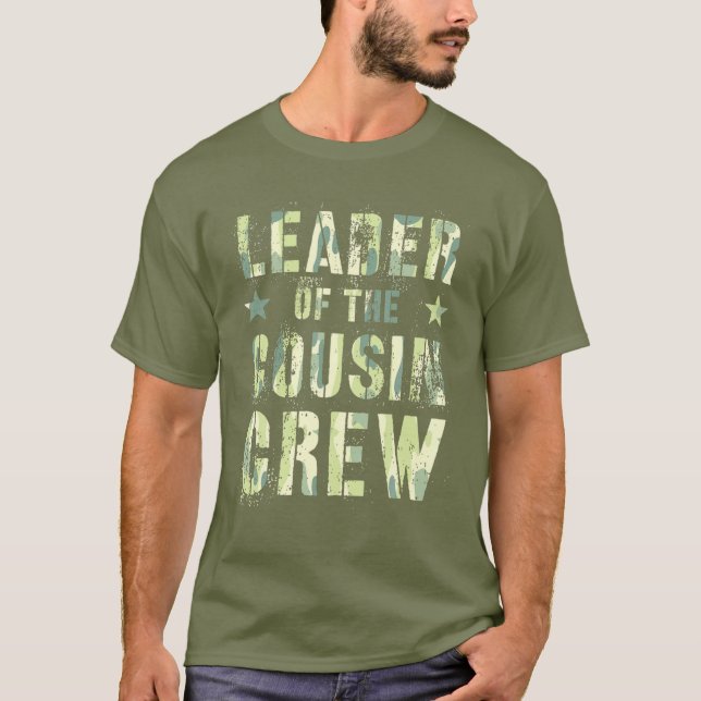 LEDARE FÖR COUSIN CREW FUNny Camo Summer Vacati T Shirt (Framsida)