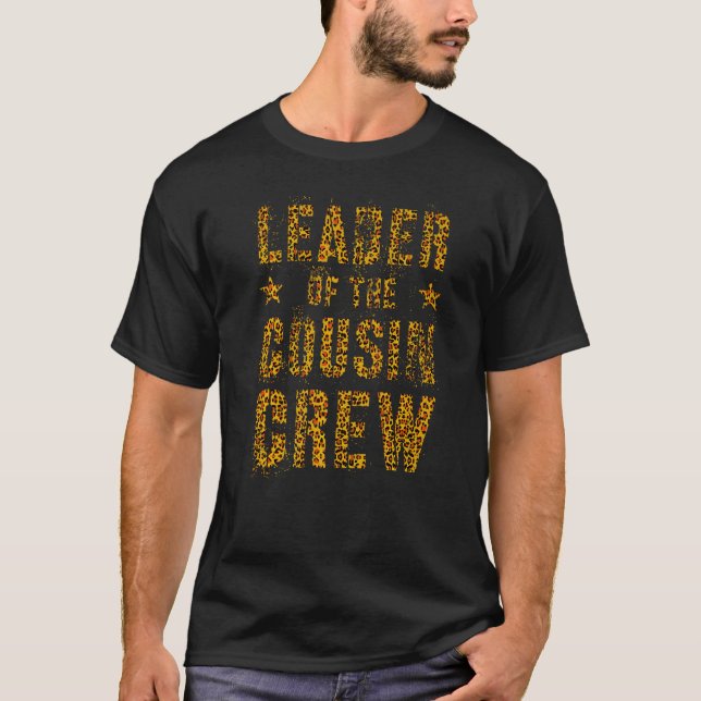 Ledare för kusin Leopard Print Grandma T Shirt (Framsida)