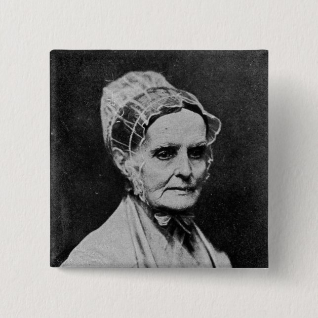 Ledare för Lucretia Mott rösträttmedborgerlig Knapp (Framsida)