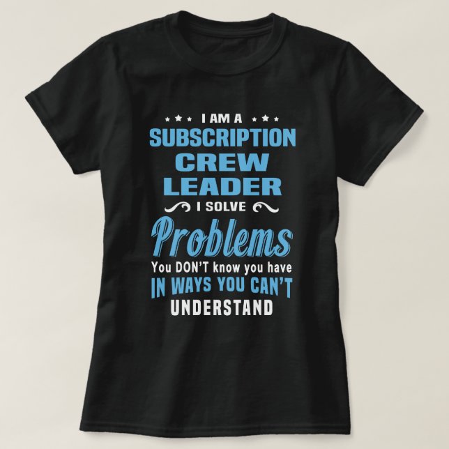 Ledare för prenumerationsbesättning t shirt (Design framsida)
