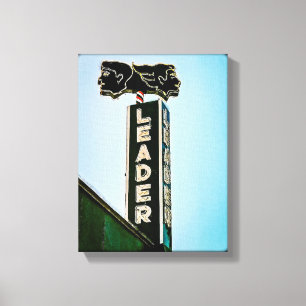 LedarevintageLos Angeles neon Canvastryck