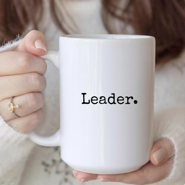 Ledarmugg ledarskapsgåva till chef och teambesluta kaffemugg (leader mug gift for boss, leadership gift for work manager, thank you mug for mentor or boss)