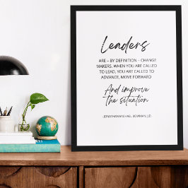 Ledarna är per definitionsändringsmakare poster