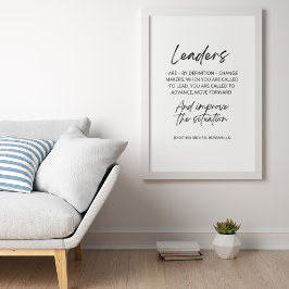 Ledarna är per definitionsändringsmakare poster