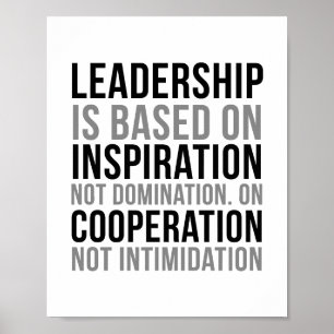 Ledarskap baseras på inspiration poster