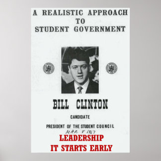 Ledarskap Bill Clinton i Georgetown Universiteten  Poster