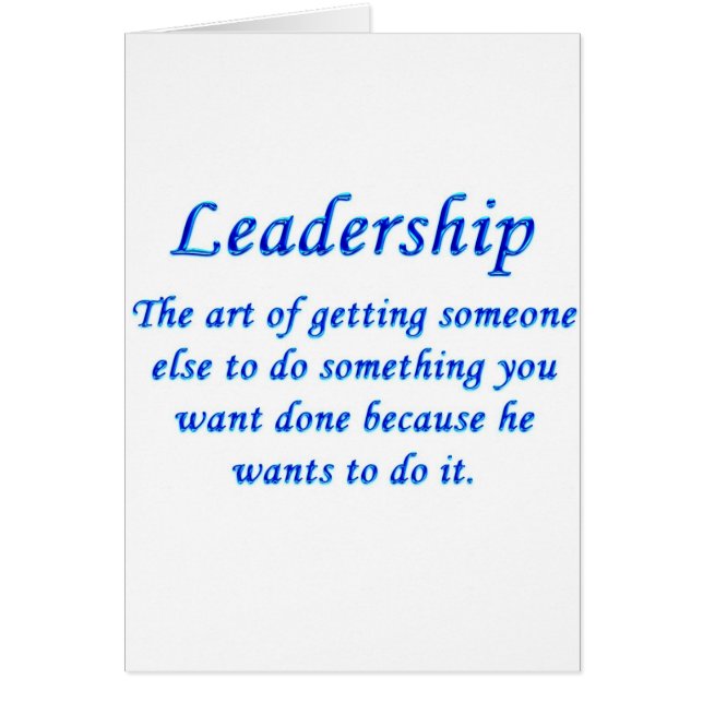 Ledarskap Hälsningskort (Framsidan)