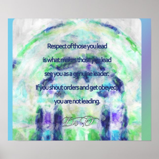 Ledarskap och respekt poster (Framsidan)