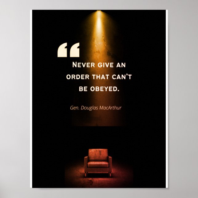 Ledarskap Poster - Douglas MacArthur (Framsidan)