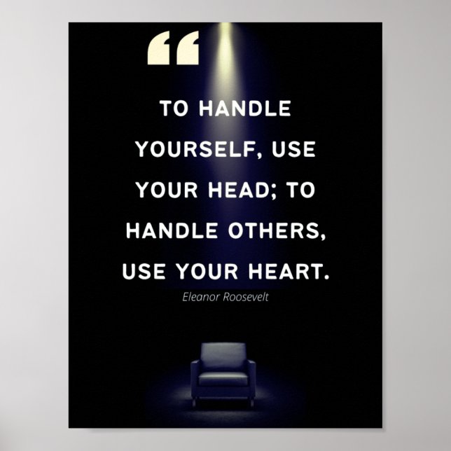 Ledarskap Poster - Elanor Roosevelt Quote (Framsidan)