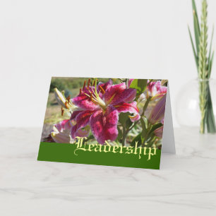 Ledarskap Välkomstkort anpassad Lily Blomma Chef Helgkort