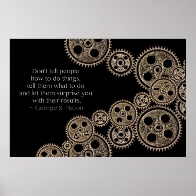 Ledarskapcitat av George S. Patton Poster (Framsidan)