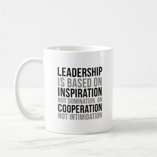 Ledarskapet bygger på inspiration kaffemugg