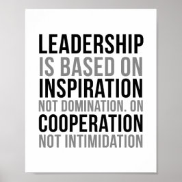 Ledarskapet bygger på inspiration poster
