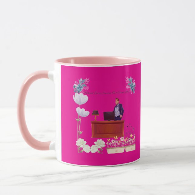 Ledarskapets kraft hot pink mugg (Vänster)
