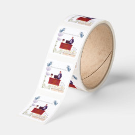 Ledarskapets kraft vit rund fyrkantigt klistermärke