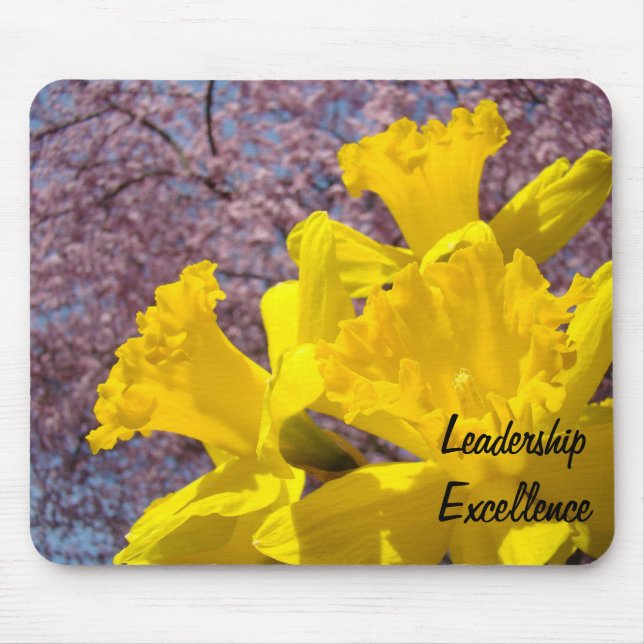 Ledarskaps excellens mushållare Narcisser Blommor Musmatta (Framsidan)