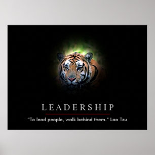 Ledartiger Ögon Poster Skriv ut