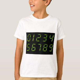 LEDDE numrerar stilsort 0-9 T-shirt