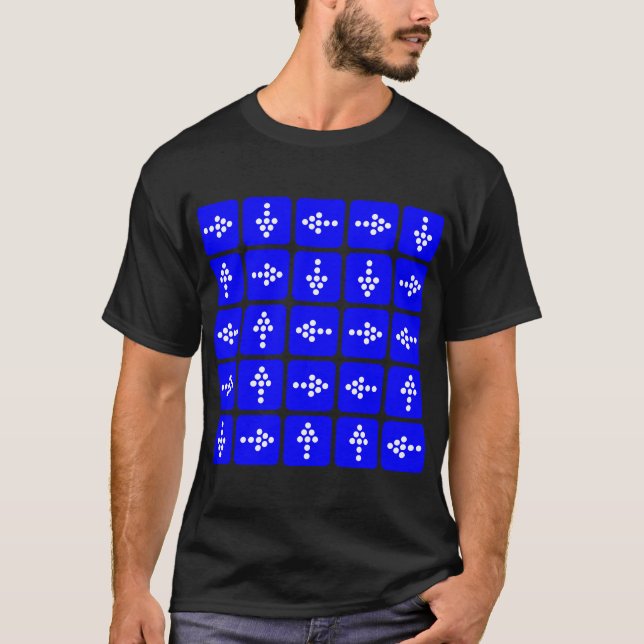 LEDDE stilpilar - blått Tee Shirt (Framsida)