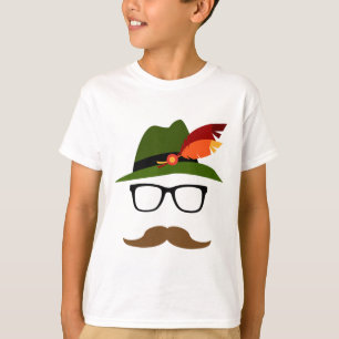 Lederhosen German Ansikte Gles Halloween Costume T Shirt