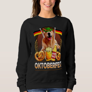 Lederhosen Golden Retriever Hund Tyskland Flagga Ö T Shirt