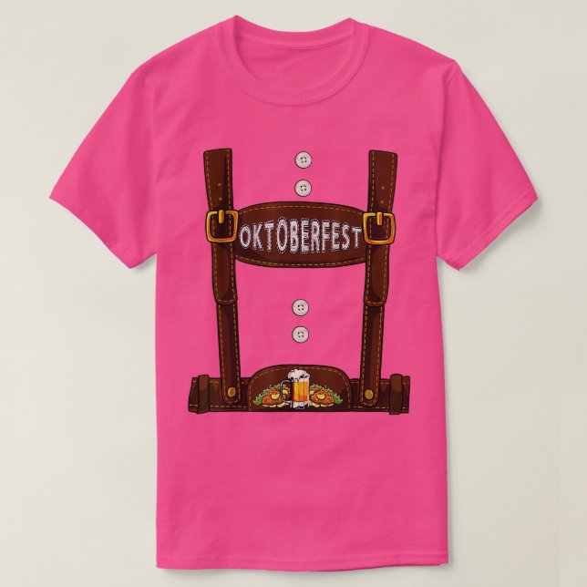 Lederhosen Suspenders Oktoberfest Bavarian Bier Mu T Shirt (Design framsida)