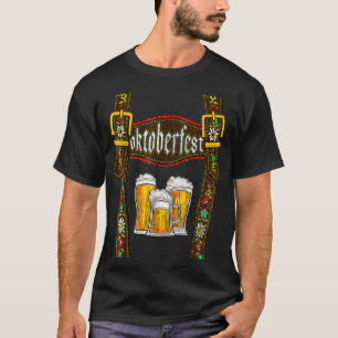 Lederhosen Suspenders Oktoberfest Bavarian München T Shirt