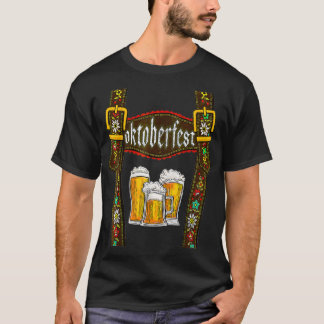 Lederhosen Suspenders Oktoberfest Bavarian München T Shirt