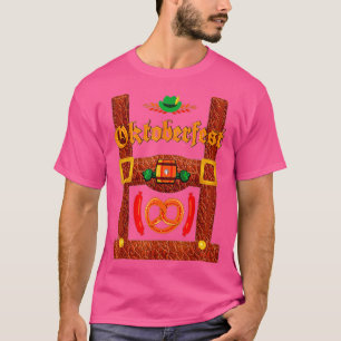 Lederhosen Suspenders Oktoberfest Bavarian München T Shirt
